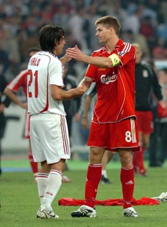pirlo en congratude avec gerard